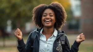 CAP Data Update! Admissions, Scholarships, and Financial Aid 2 cap data . college student celebrating winning a scholarship (2)