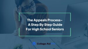 student stressed out in front of a computer think about college financial aid appeals