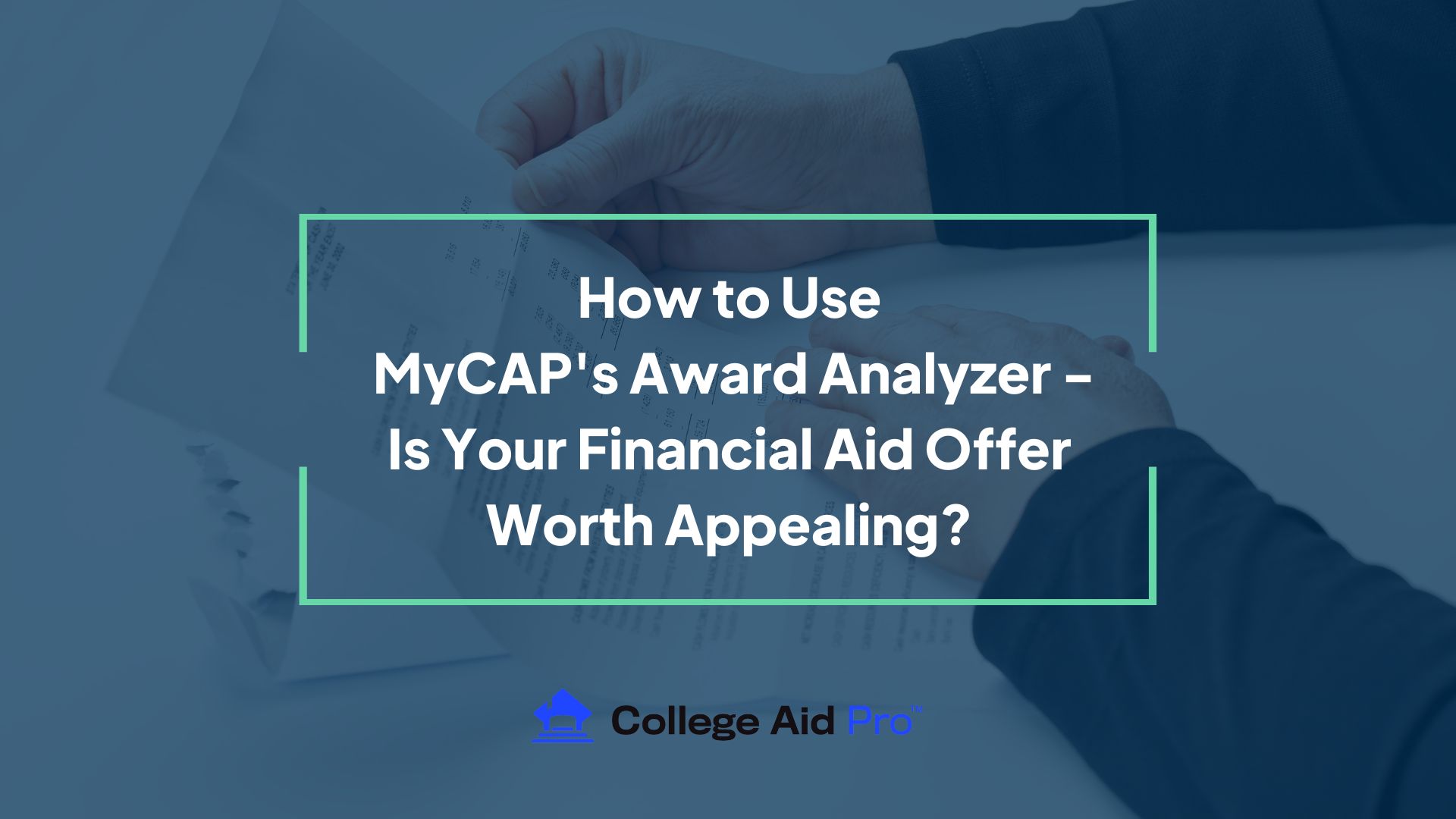 financial aid letter for award analyzer