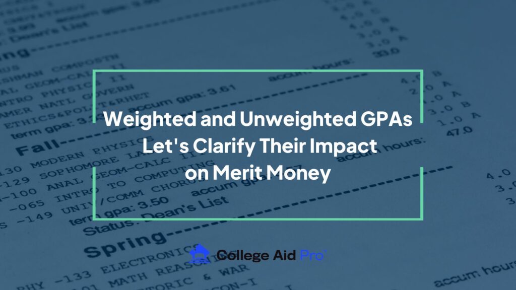 Weighted GPAs on transcript