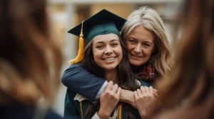 financial safety school blog, college bound student with parents celebrating college acceptance (1) 