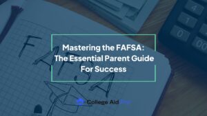 FAFSA paper, money, and calculator