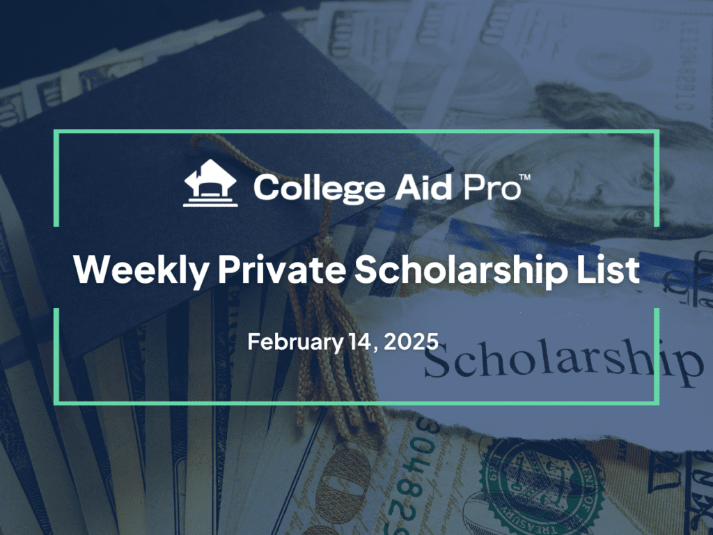 weekly scholarship list