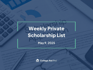 scholarship list, private scholarship