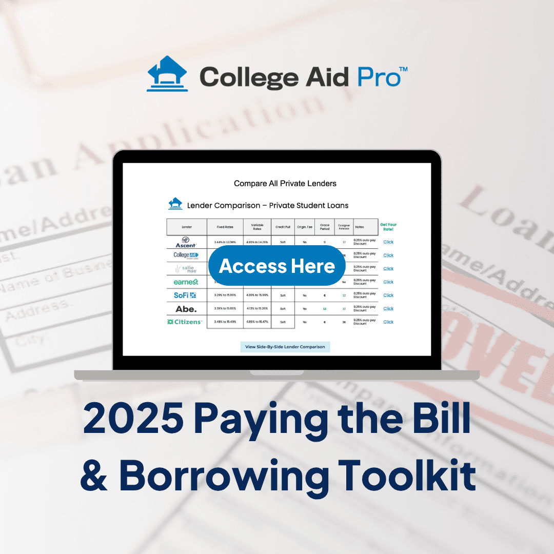 Smart borrowing, college bill, student loans