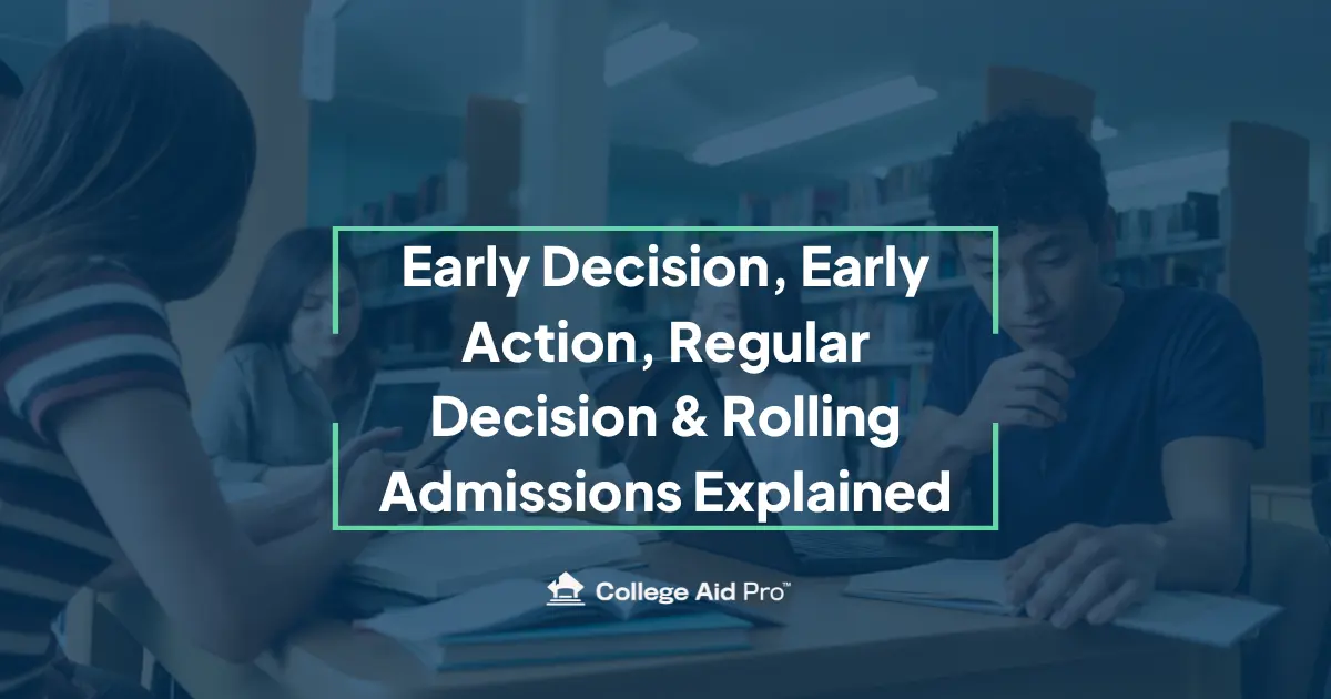 college admissions types