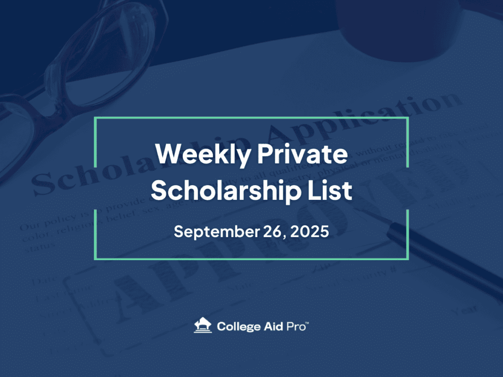 Top 36 Private Scholarship Opportunities for September 30th - October 15th, 2025 24 private scholarship