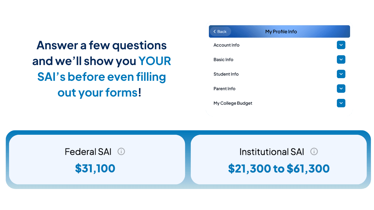 student aid index calculator, fafsa