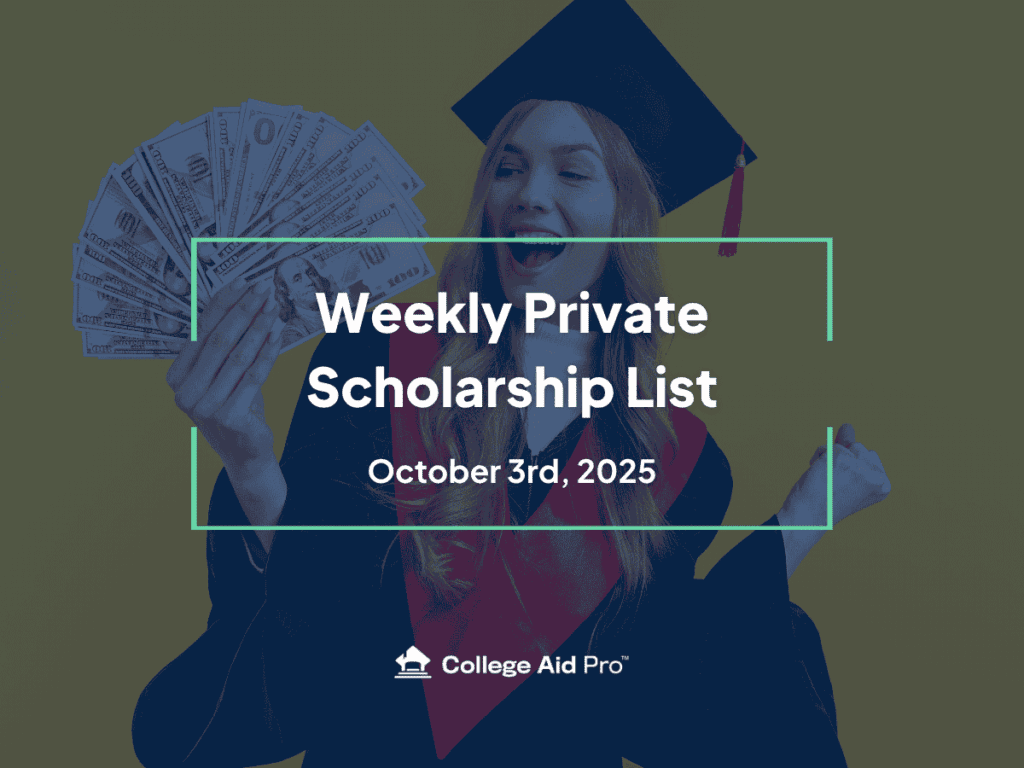 Top 41 Private Scholarship Opportunities for October 8th - 21st, 2025 21 private scholarship