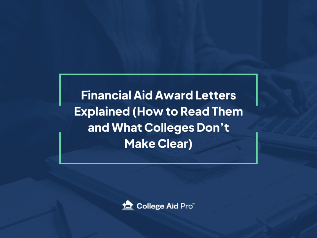 financial aid award letters explained