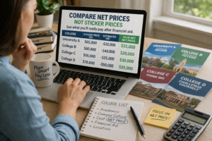 College planning with net price comparison