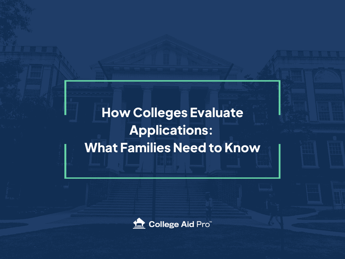 how colleges evaluate applications